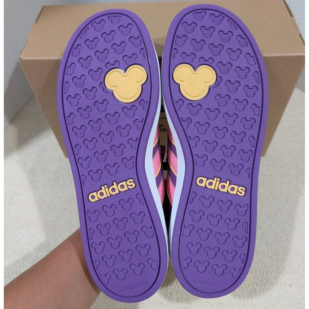Adidas x Disney Grand Court Minnie Mouse Purple Pink Sneakers JS2347 Size 6.5Y